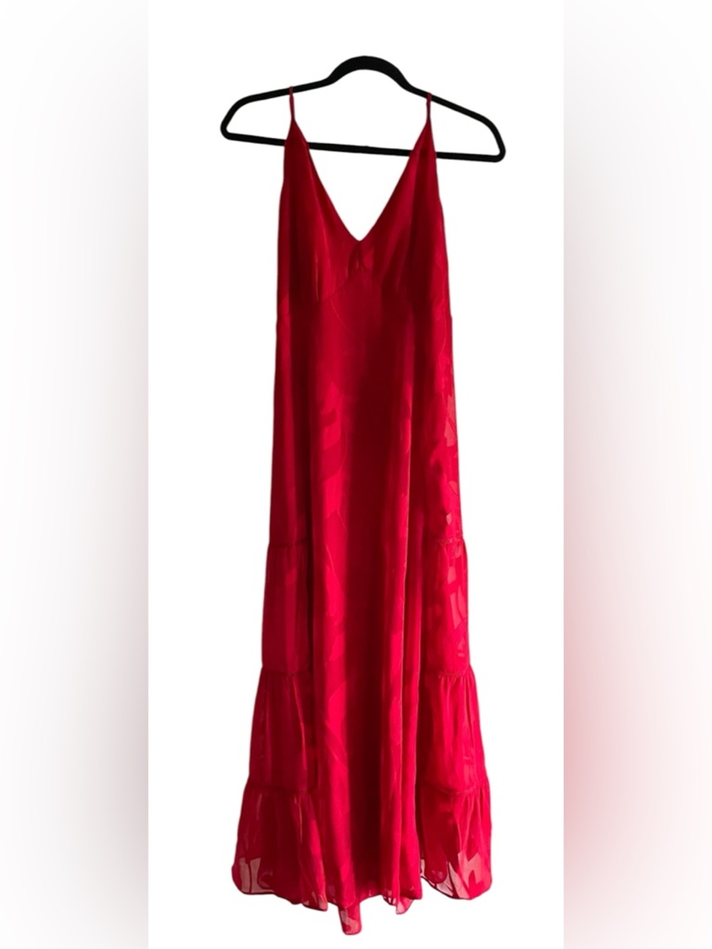White House Black Market Red Midi Slip Dress